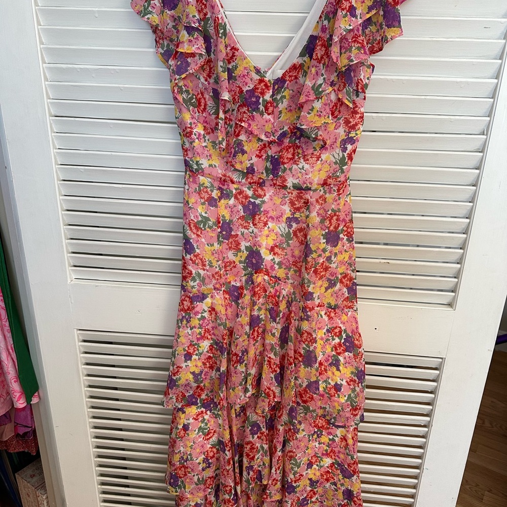 Wayf Floral Ruffle Maxi Dress